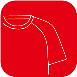 Icon depicting a cloud indicating breathable and soft inner mesh fabric